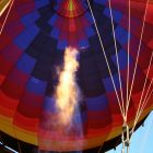 Propane flame under a hot air balloon